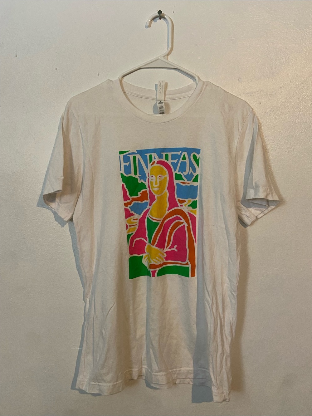 Colorful FINNEAS Mona Lisa Graphic Tee - White